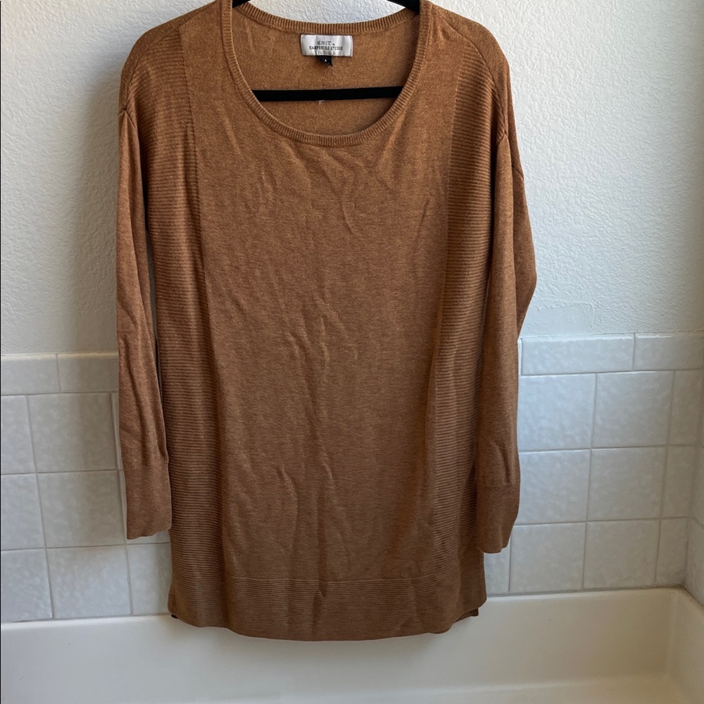 Cozy Soft Orange Long Sleeve Tunic Top